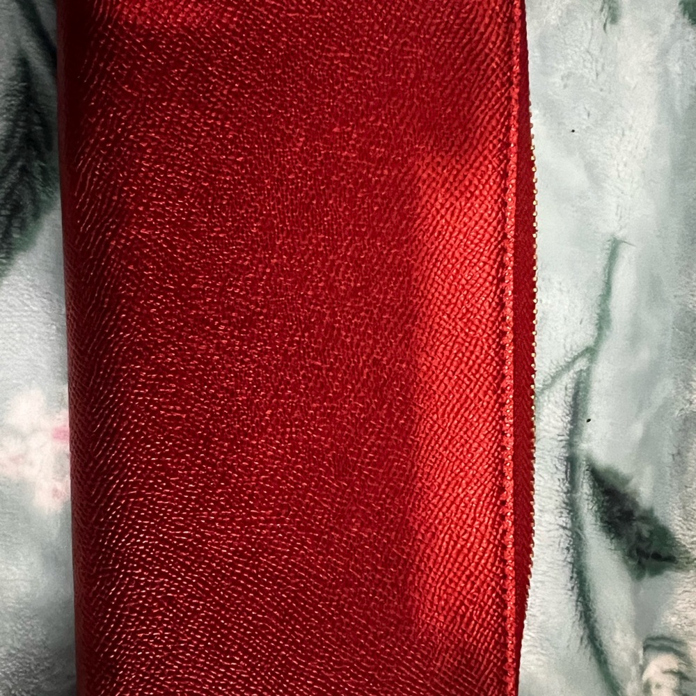 Coach Authentic Wallet. Red Sparkle With Gold Har… - image 2